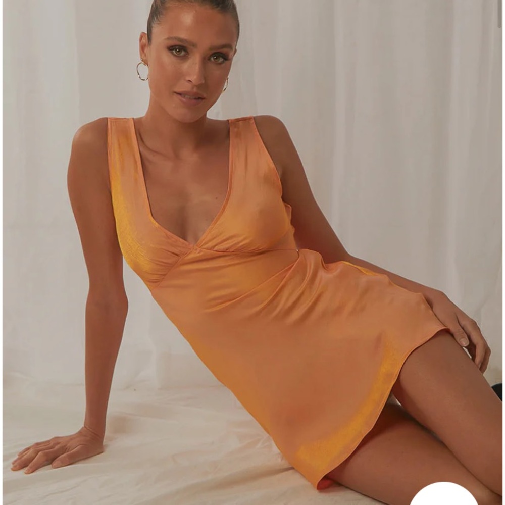 Peppermayo Audrey Vintage Slip Dress Mango Shimmer